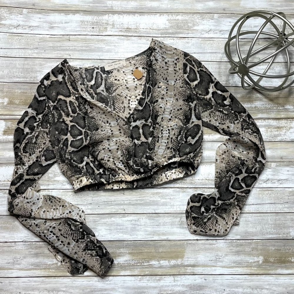 Bear Dance Snake Skin Crop Top